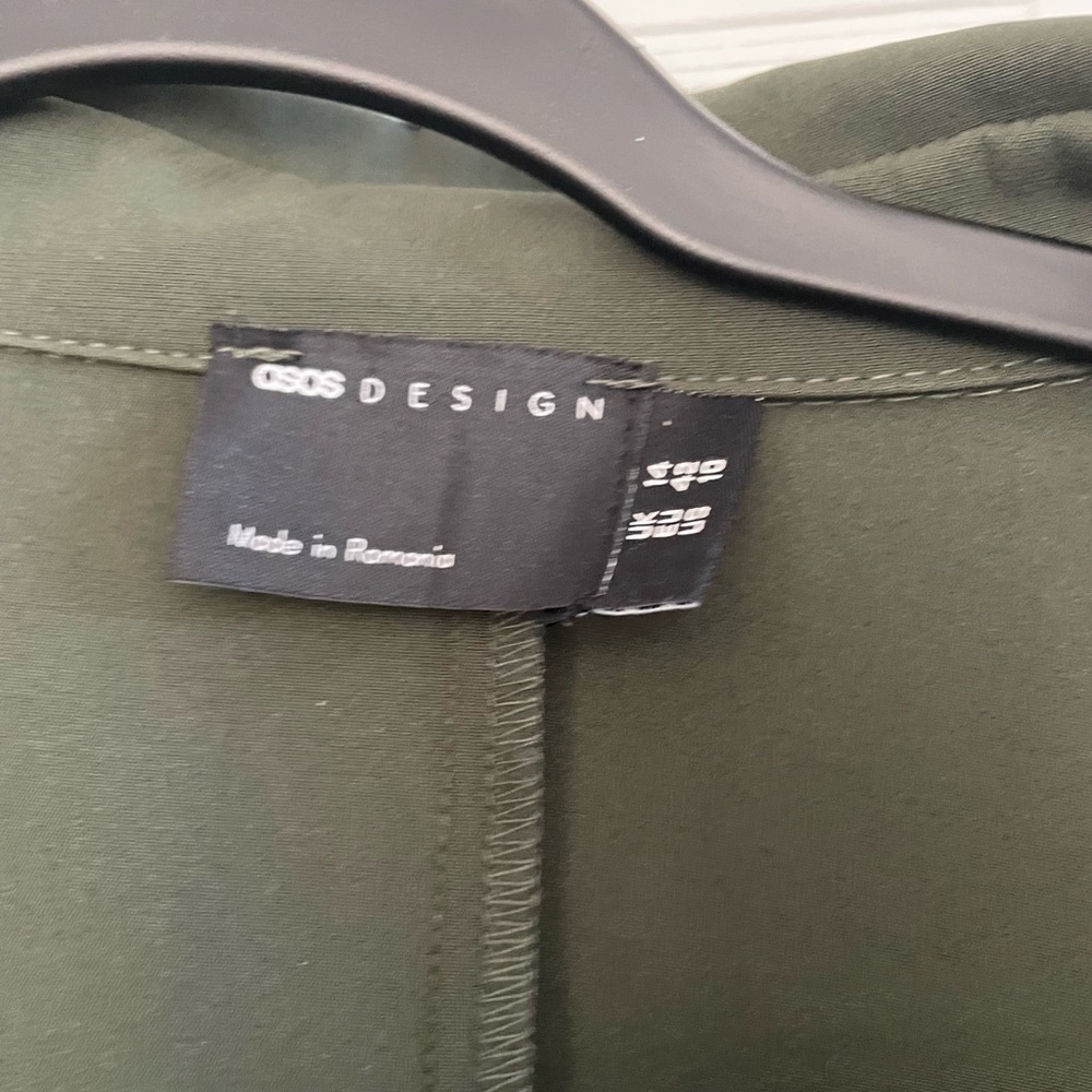 Asos Design Curve Collared Wrap Front Batwing Min… - image 4